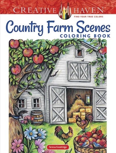 Creative Haven Country Farm Scenes Coloring Book (Paperback)