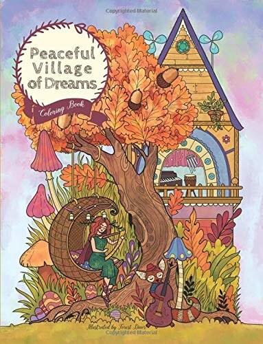Peaceful Village of Dreams - Coloring Book (Paperback)