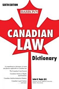 Canadian Law Dictionary (Paperback, 6th, Revised)
