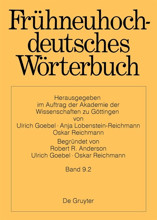 Fr?neuhochdeutsches W?terbuch (Hardcover)