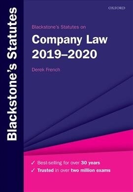 Blackstones Statutes on Company Law 2019-2020 (Paperback, 23 Revised edition)