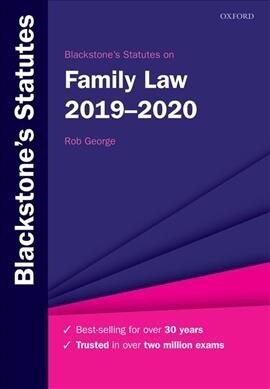 Blackstones Statutes on Family Law 2019-2020 (Paperback, 28 Revised edition)