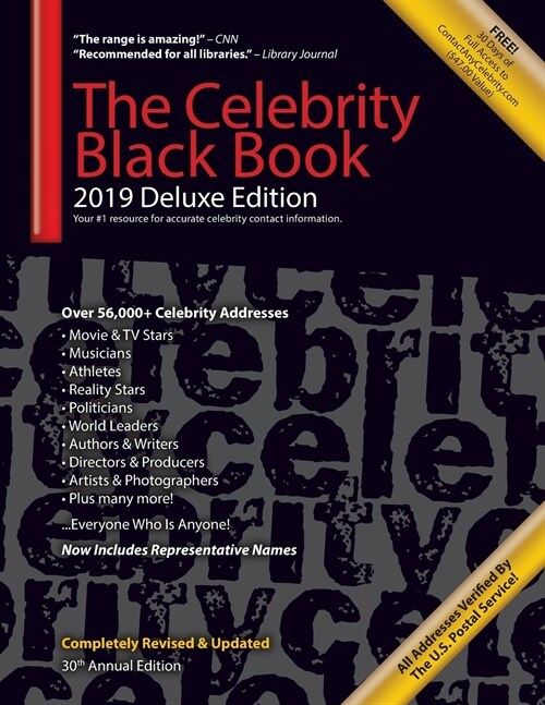 The Celebrity Black Book 2019 (Deluxe Edition): Over 56,000+ Verified Celebrity Addresses for Autographs & Memorabilia, Nonprofit Fundraising, Celebri (Paperback, Deluxe)