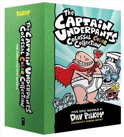 [중고] The Captain Underpants Colossal Color Collection (Captain Underpants #1-5 Boxed Set) (Boxed Set)