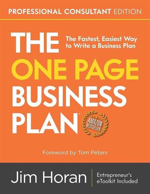 The One Page Business Plan Professional Consultant Edition (Paperback)