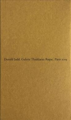 Donald Judd (Hardcover)