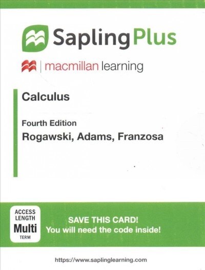 Saplingplus for Calculus (Pass Code, 4th)