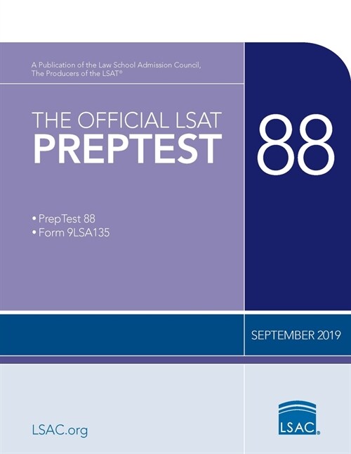 The Official LSAT Preptest 88: (september 2019 Lsat) (Paperback)