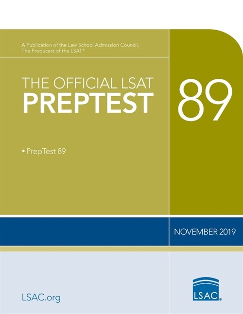 The Official LSAT Preptest 89: (november 2019 Lsat) (Paperback)