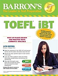 [중고] Barrons TOEFL Ibt with Audio CDs , 14th Edition [With CDROM] (Paperback, 14th, Revised)
