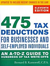 475 Tax Deductions for Businesses and Self-Employed Individuals: An A-To-Z Guide to Hundreds of Tax Write-Offs (Paperback, 11)