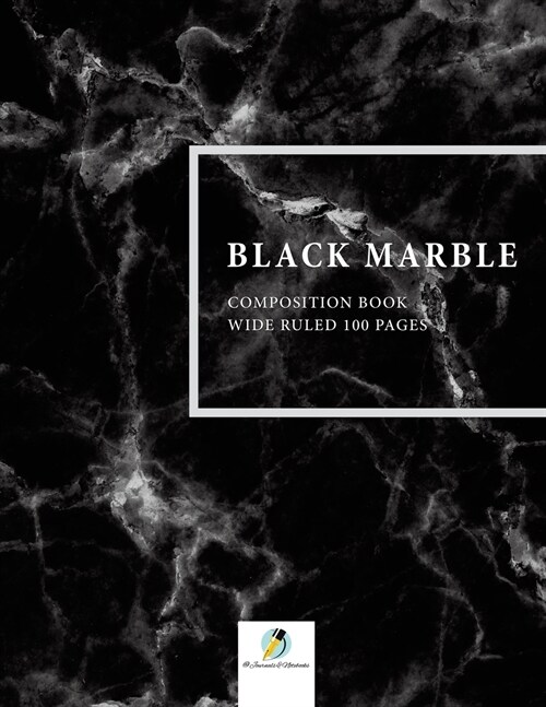 Black Marble Composition Book Wide Ruled 100 Pages (Paperback)