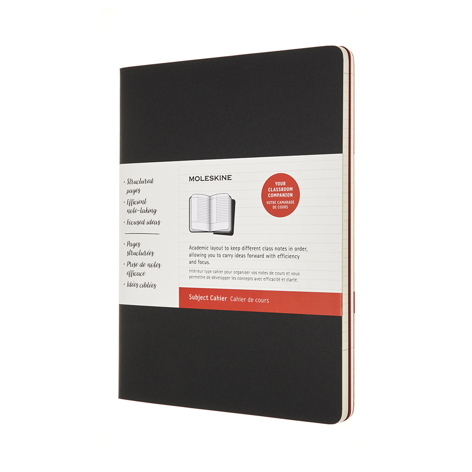 Moleskine Subject Cahier Journal, Extra Large, Black, Cranberry Red (7.5 X 9.75) (Other)