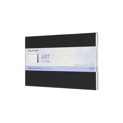 Moleskine Art Watercolor Block, Large, Black (5 X 8.25) (Hardcover)