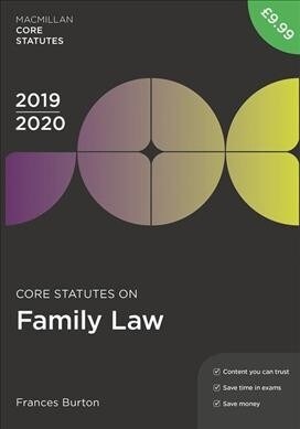 Core Statutes on Family Law 2019-20 (Paperback, 4th ed. 2019)