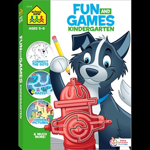 School Zone Fun and Games Kindergarten Activity Workbook (Paperback)