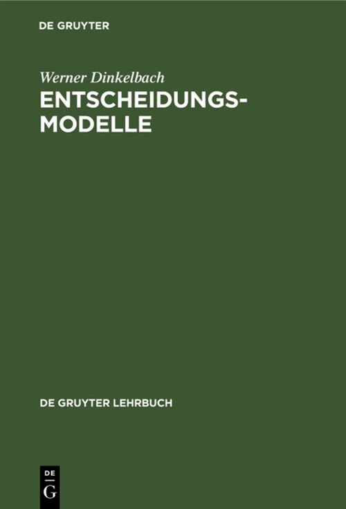 Entscheidungsmodelle (Hardcover)