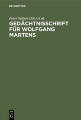 Ged?htnisschrift F? Wolfgang Martens (Hardcover)