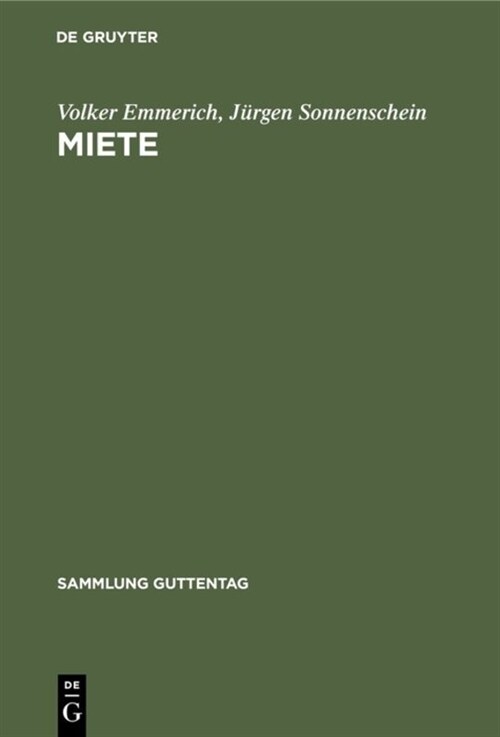 Miete (Hardcover, 4, 4. Aufl)