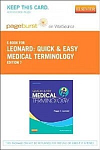 Quick & Easy Medical Terminology Pageburst on VitalSource Printed Access Code (Pass Code, 7th)