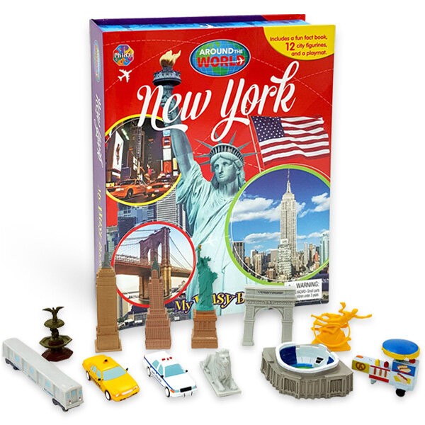 Around the World My Busy Book : New York 세계 도시 비지북 뉴욕 (미니피규어 12개 + 놀이판)