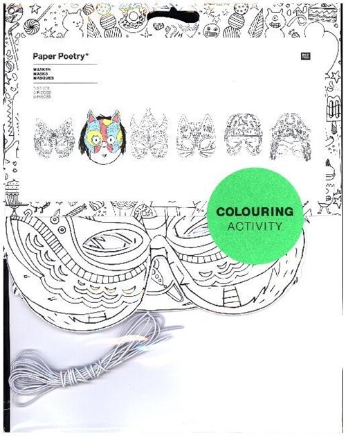 Masken, Colouring Activity, 6 Stuck (General Merchandise)