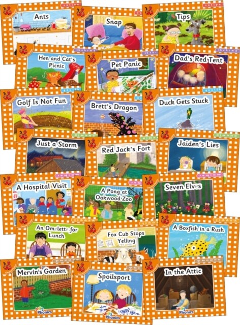 Jolly Phonics Orange Level Readers Complete Set : in Precursive Letters (British English edition) (Paperback)