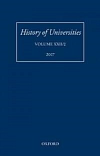 History of Universities : Volume XXII/2 (Hardcover)