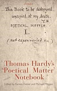 Thomas Hardys Poetical Matter Notebook (Hardcover)