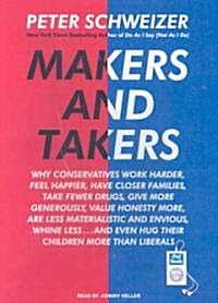 Makers and Takers: Why Conservatives Work Harder, Feel Happier, Have Closer Families, Take Fewer Drugs, Give More Generously, Value Hones (MP3 CD, MP3 - CD)