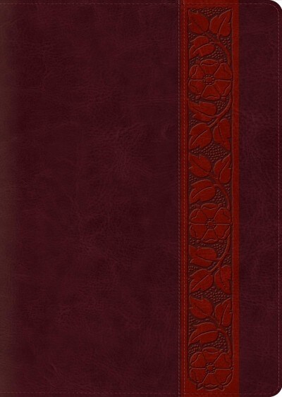 ESV Study Bible, Large Print (Trutone, Mahogany, Trellis Design, Indexed) (Imitation Leather)