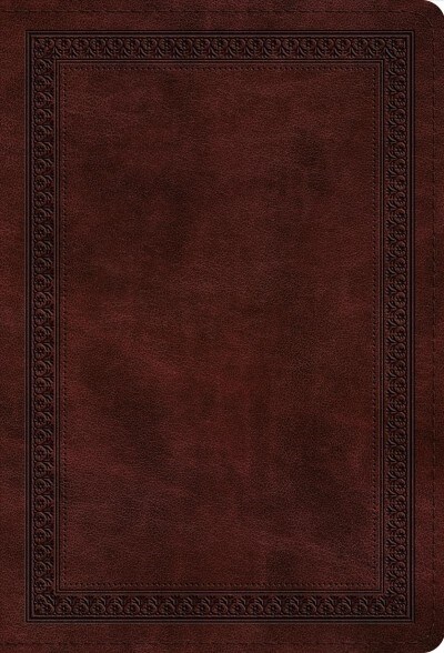 ESV Large Print Compact Bible (Trutone, Mahogany, Border Design) (Imitation Leather)