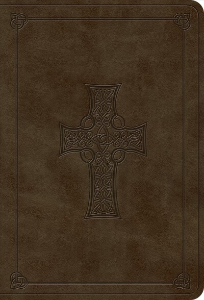 ESV Value Large Print Compact Bible (Trutone, Olive, Celtic Cross Design) (Imitation Leather)