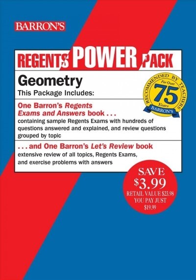 Regents Geometry Power Pack: Lets Review Geometry + Regents Exams and Answers: Geometry (Paperback)