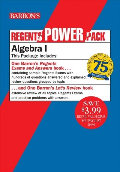 Regents Algebra I Power Pack: Lets Review Algebra I + Regents Exams and Answers: Algebra I (Paperback)