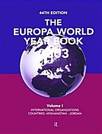 Europa World Year Bk 2003 V1 (Hardcover, 44 ed)