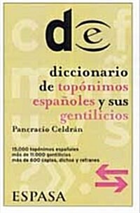 Diccionario De Toponimos Espanoles Y Sus Gentilicios (Paperback)