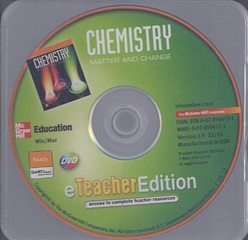 Glencoe Science13 Chemistry: eTeacher Edition DVD