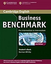 [중고] Business Benchmark Pre-intermediate to Intermediate Business Preliminary Student‘s Book (Paperback, 2 Revised edition)