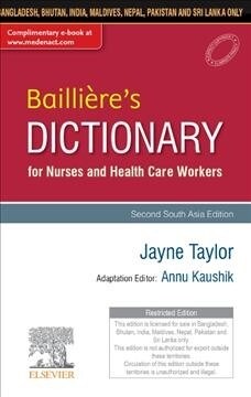 Baillières Dictionary for Nurses and Health Care Workers, 2nd South Aisa Edition (Paperback, 2nd)