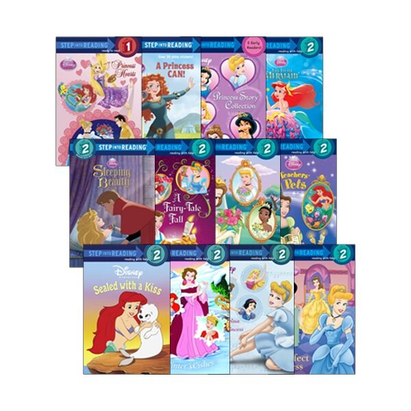 [중고] Step into Reading : Disney Princess 12종 세트 (Book 12권)