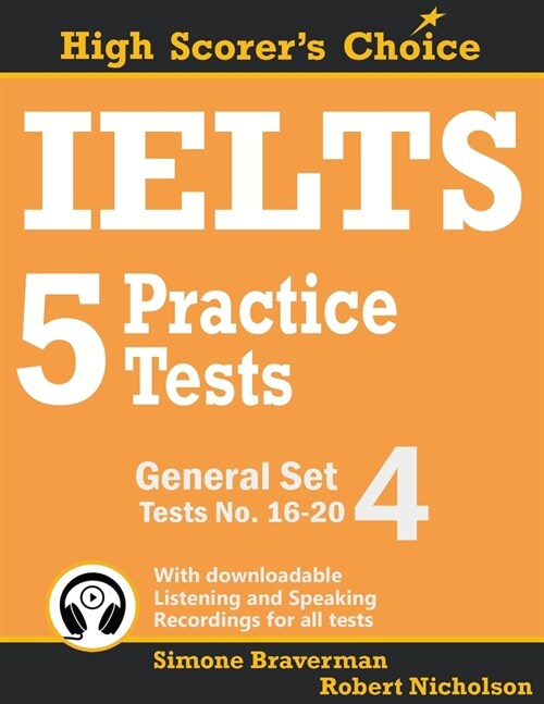 IELTS 5 Practice Tests, General Set 4: Tests No. 16-20 (Paperback)