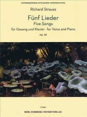5 Songs, Op. 39: Voice and Piano (Paperback)
