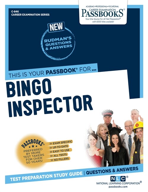 Bingo Inspector (C-846): Passbooks Study Guide Volume 846 (Paperback)