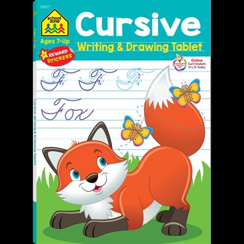 School Zone Cursive Writing & Drawing Tablet Workbook (Paperback)
