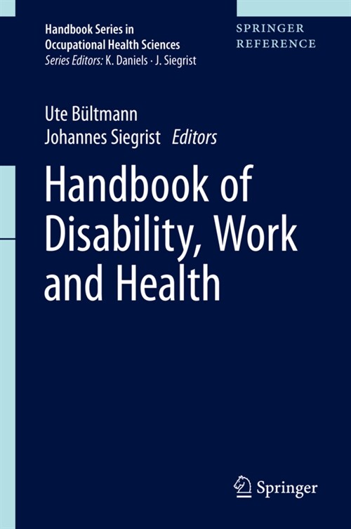 Handbook of Disability, Work and Health (Hardcover, 2020)