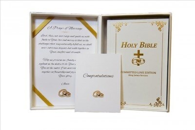 Hand-Size KJV Marriage Bible - White Keeepsake (Hardcover)