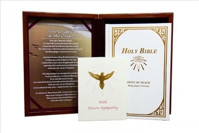 Hand-Size KJV Memorial Bible - Wooden Chest (Hardcover)