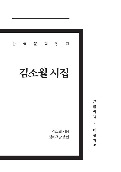 [큰글씨책] 김소월 시집 