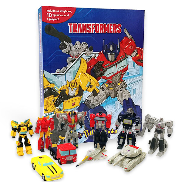 [중고] Transformers My Busy Books 트랜스포머 비지북 (Board Book + 피규어 10개 + 플레이매트)